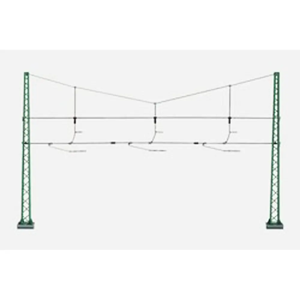 Ensemble de suspension de caténaire pour 3 voies 150 mm