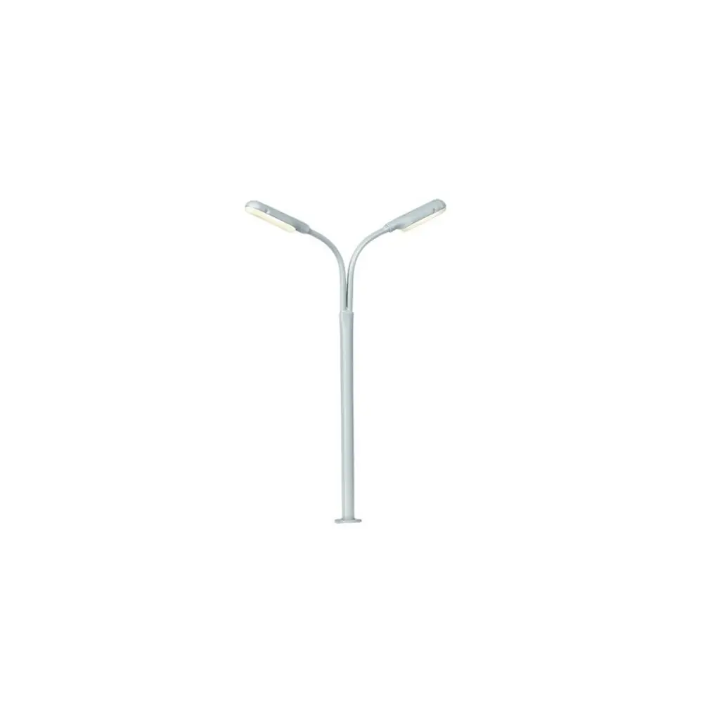 Réverbère en col de cygne 100mm, double - Märklin 72801 - HO 1/87