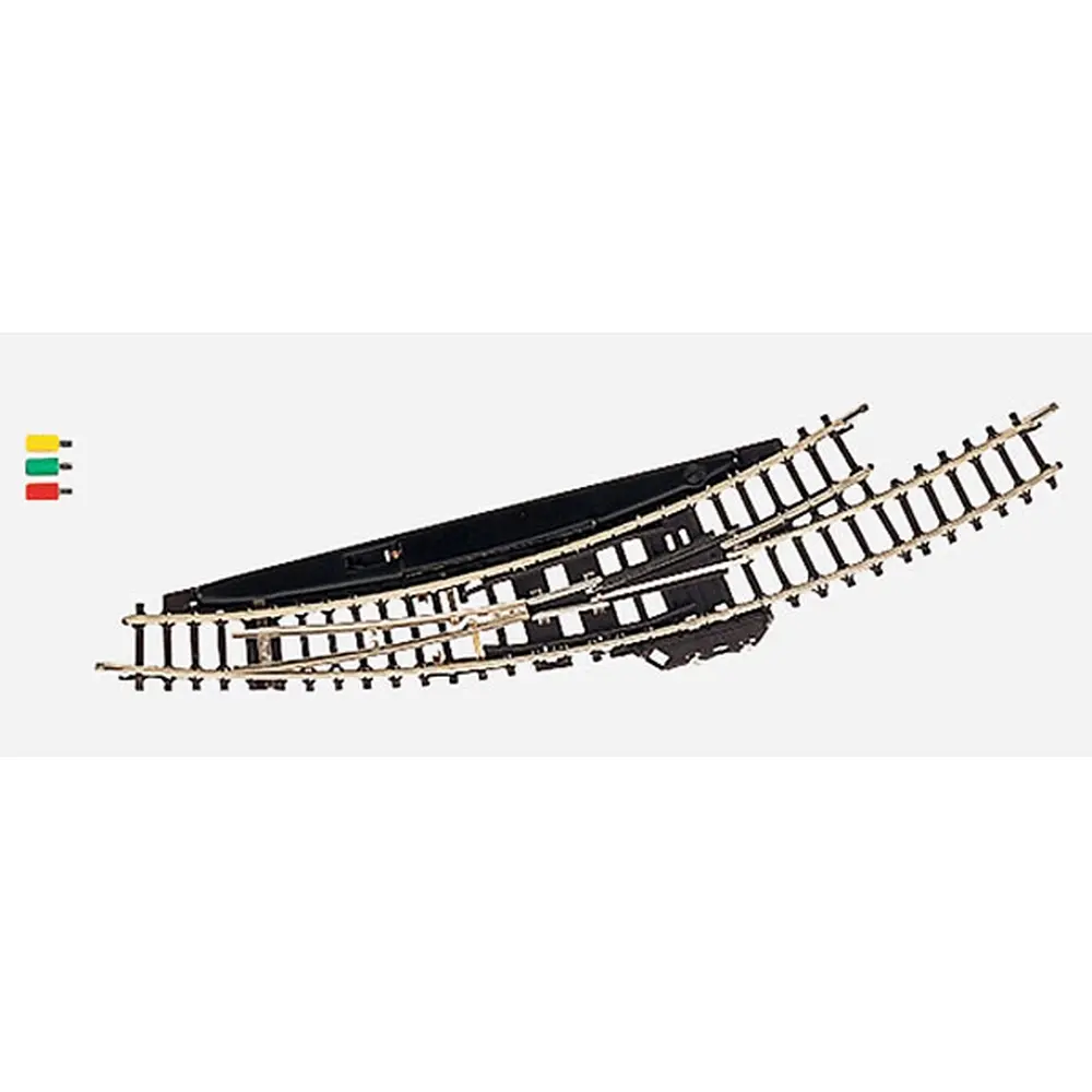 Aiguillage courbe électromagnétique gauche rayon 195mm 30°