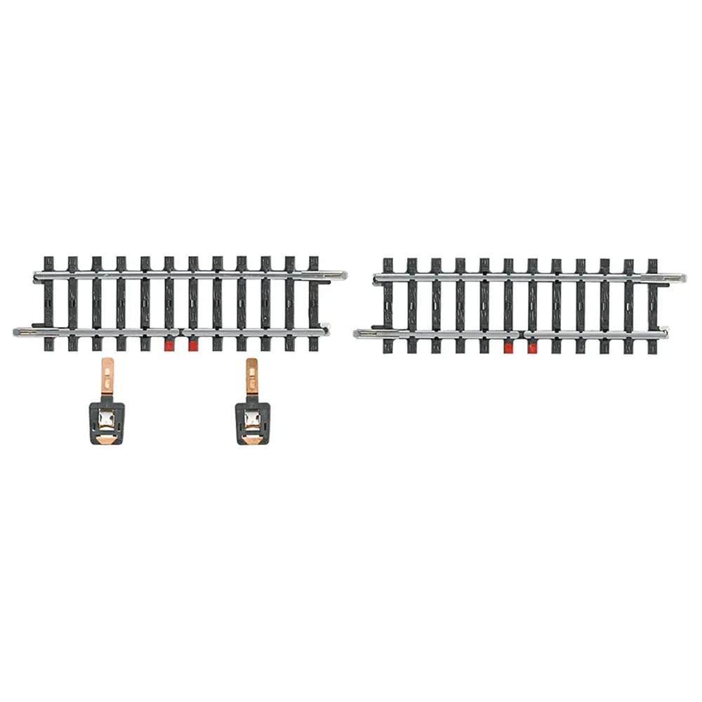 Rails d'alimentation - Marklin 2295 - HO 1/87 - Code 83 - Voie K - Longueur 2 x 90 mm - 3R