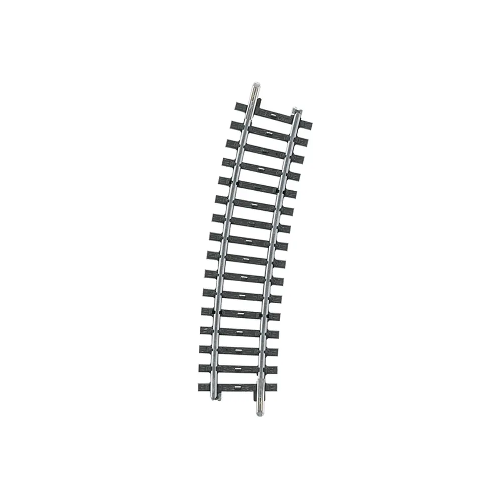 Rail courbe non ballasté - Marklin 2233 - HO 1/87 - Code 83 - Voie K - Angle 15° - Rayon 424,6mm - 3R