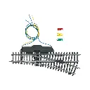 Aiguillage à droite non ballasté - Marklin 2263 - 22° 30' - HO 1/87 - Code 83 - Voie K - 3R