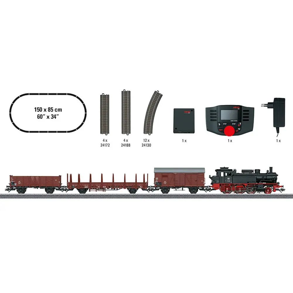 Coffret de Départ Numérique - Train de Marchandises et Wagons - MÄRKLIN 29074 - HO 1/87 - DB - EP III - Digital
