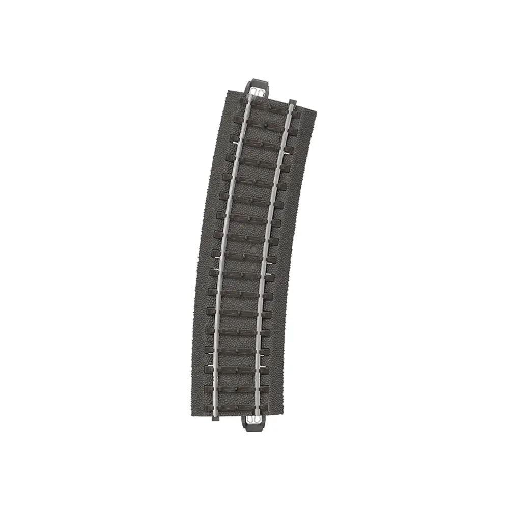 Rail courbe ballasté - Marklin 24315 - HO 1/87 - Code 83 - Voie C - Angle 15° - Rayon R3 = 515mm - 3R