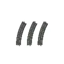Coffret de 3 rails courbes ballastés R1 30° - Marklin 20130 - HO 1/87 - Code 83 - Voie C - 3R - Rayon 360 mm