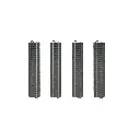 Coffret de 4 rails droits ballastés - Marklin 20188 - HO 1/87 - Code 83 - Voie C - Longueur 188.3 mm - 3R