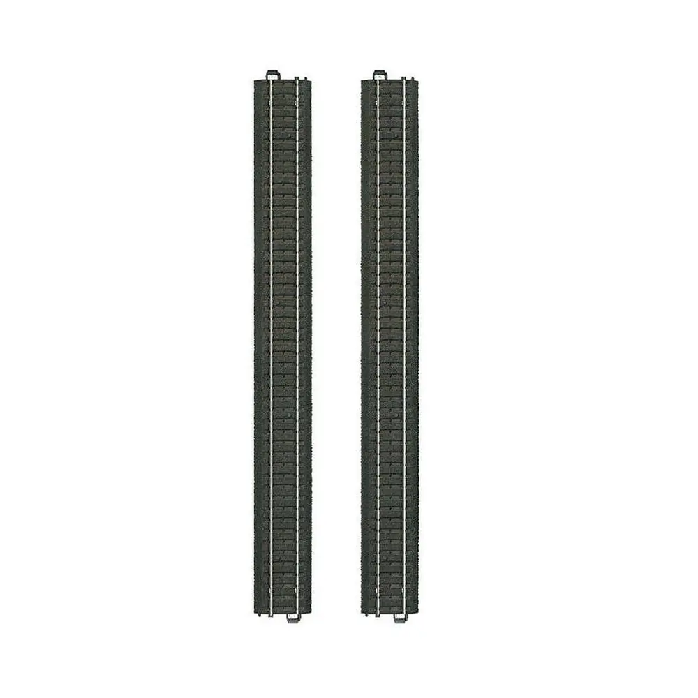 Coffret de 2 rails droits ballastés - Marklin 20360 - HO 1/87 - Code 83 - Voie C - 3R - Longueur 360 mm