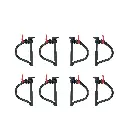 Set 8 flexibles de frein Marklin 56807 - I 1/32 - pour motrices nouvelle génération