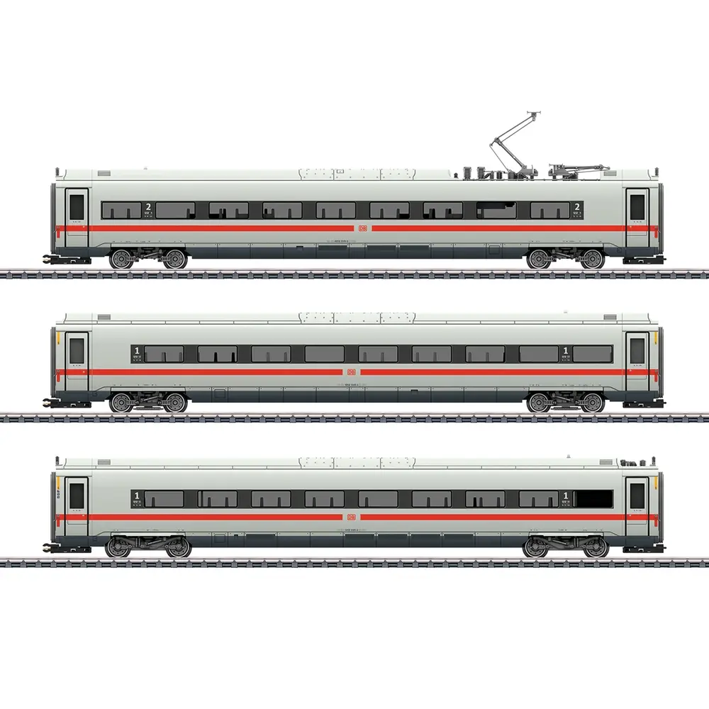 Coffret de 3 voitures voyageurs de complément pour l'ICE 4 - Märklin 43726 - HO 1/87 - DB - Ep VI - 3R