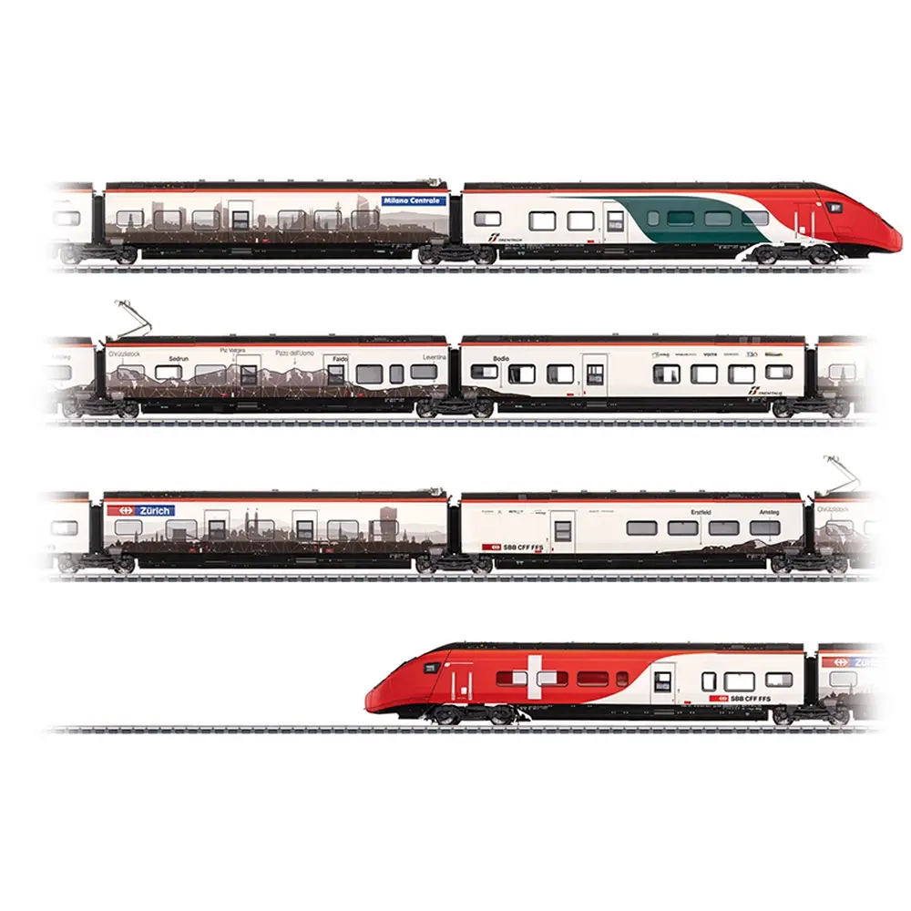 Rame automotrice RABe 501 Giruno - Märklin 39811 - HO 1/87 - CFF - 3R - EP VI - DCC Son