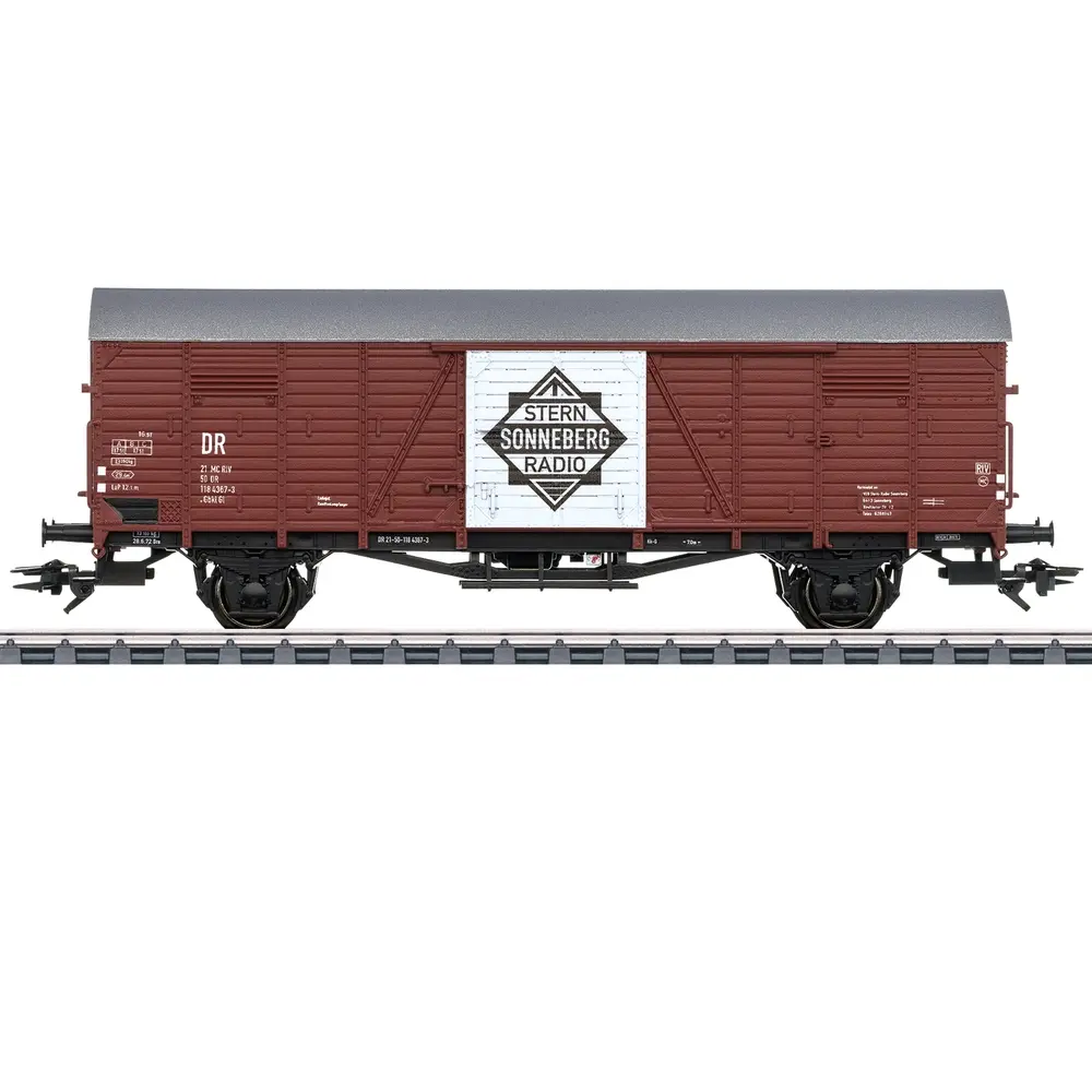 Wagon couvert 2 essieux, Gbkl, "Stern Sonneberg Radio" - Märklin 46152 - HO 1/87 - DR - Ep IV - 3R