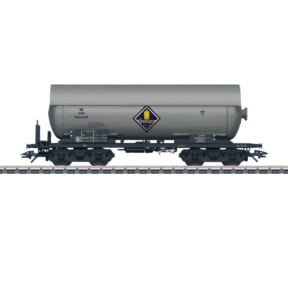 Wagon-citerne pour le transport de gaz type ZE - Märklin 46464 - HO 1/87 - DSB - Ep III - 3R