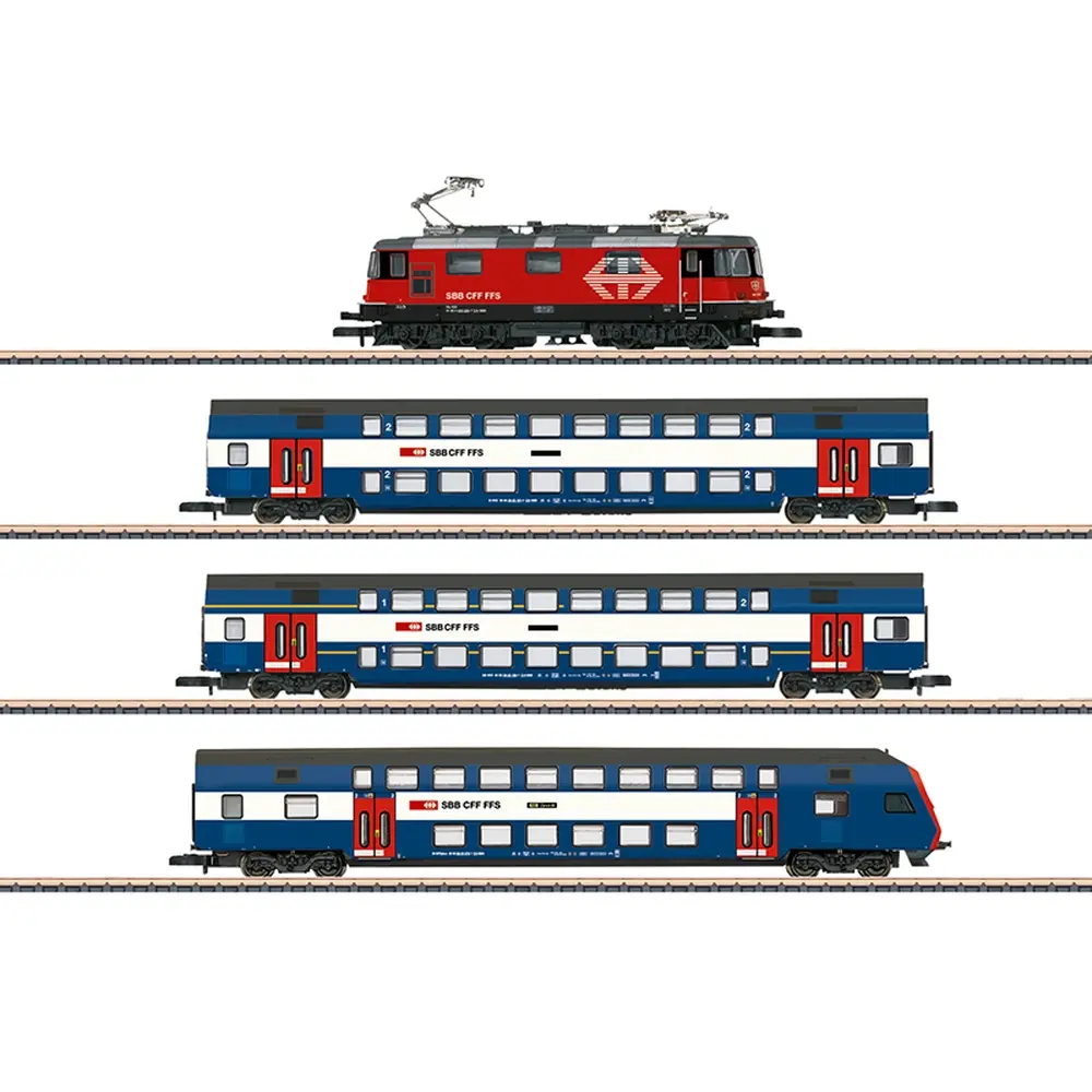 Coffret du train Züricher S-Bahn avec Re 420 - Märklin 81195 - Z 1/220 - CFF - EP VI - 2R - Analogique