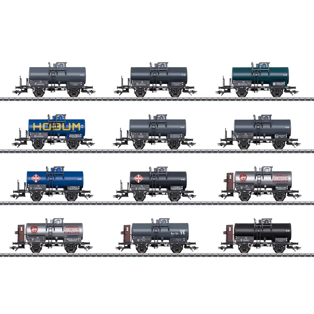 Wagons citernes 12 wagons - Märklin 00719 - DB - HO 1/87 - EP. III