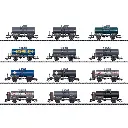 Wagons citernes 12 wagons - Märklin 00719 - DB - HO 1/87 - EP. III