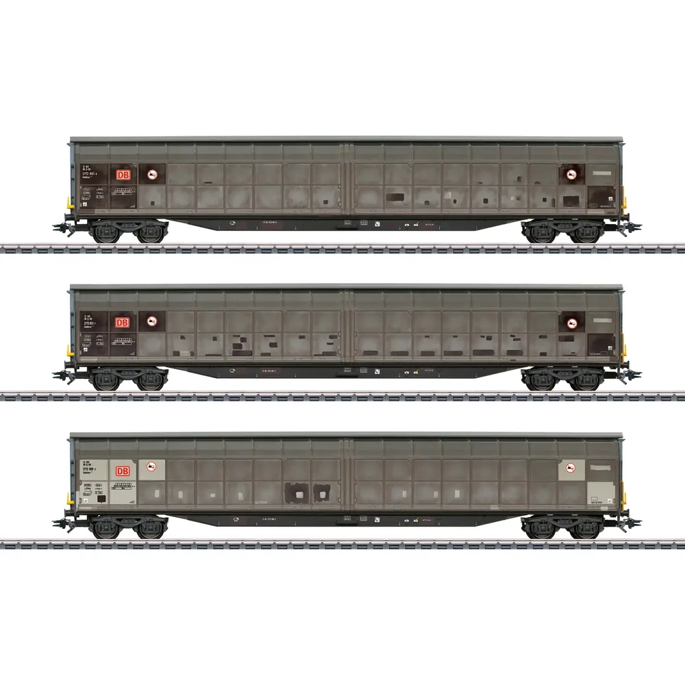 Coffret de wagons à parois coulissantes Habbins 354 - Märklin 48067 - DB AG - HO 1/87 - EP. VI - 3R