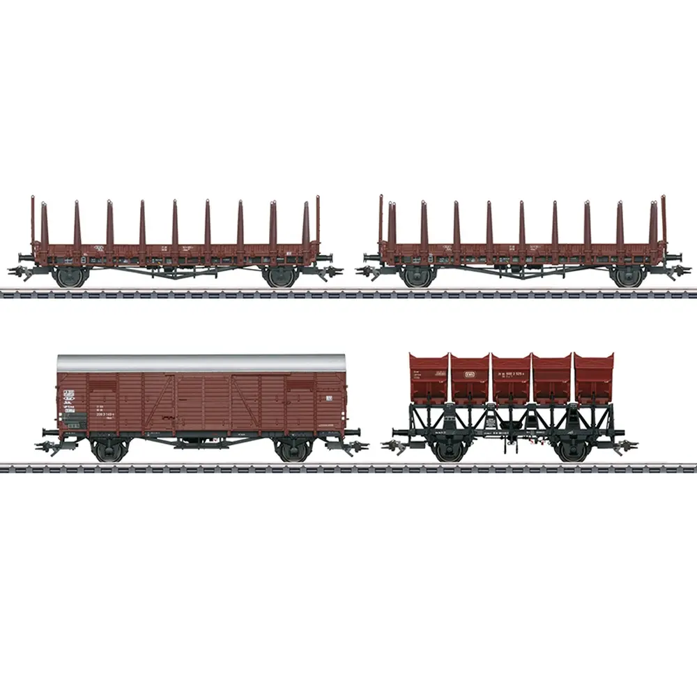 Coffret de wagons marchandises - Märklin 46664 - HO 1/87 - DB - EP IV - 3R