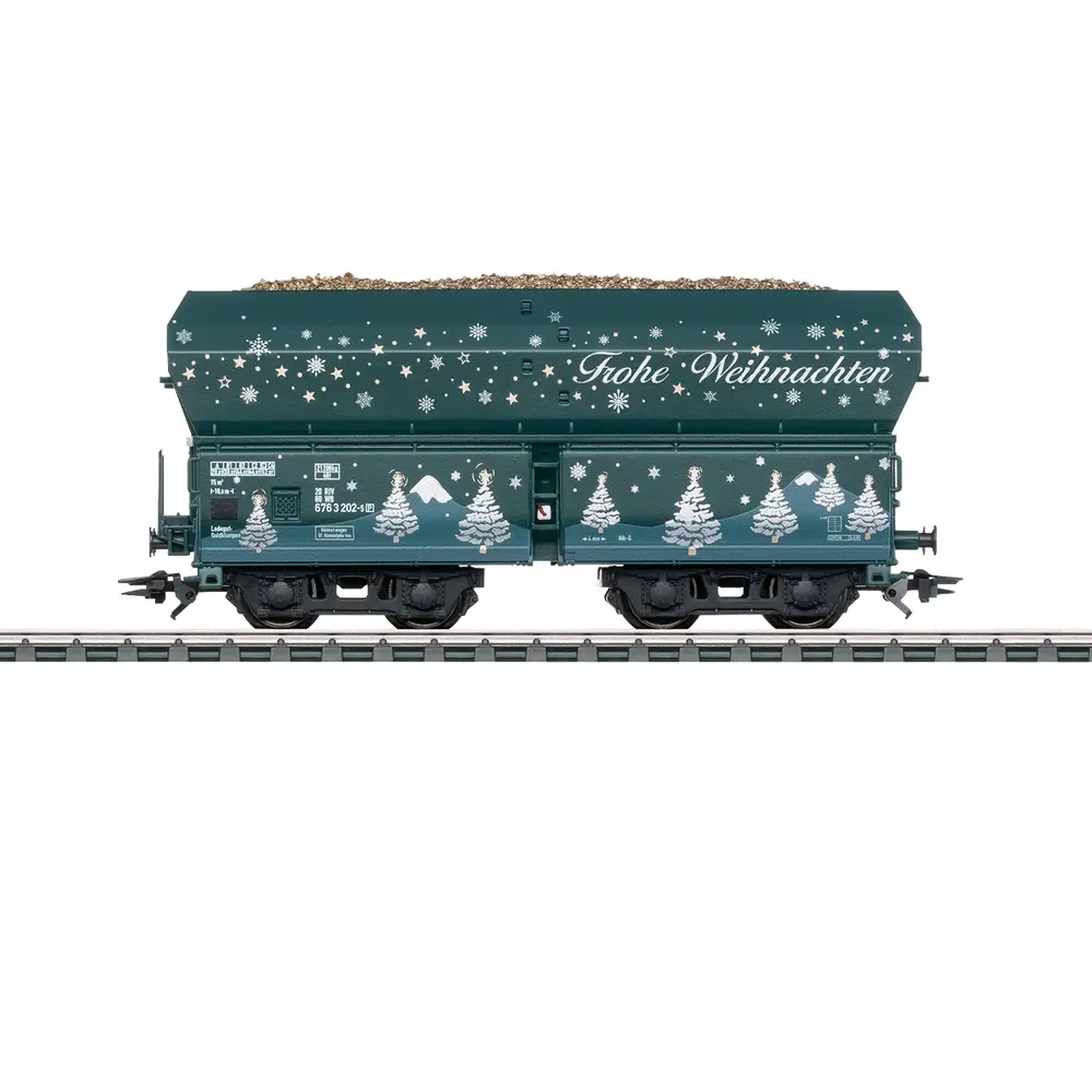 Wagon trémie de Noël 2025 chargé de "pépites d'or" - Märklin 48425 - HO 1/87 - 3R