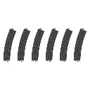 Lot de 6 éléments de voie courbe en plastique (R1) - Märklin my world 23130 - HO 1/87