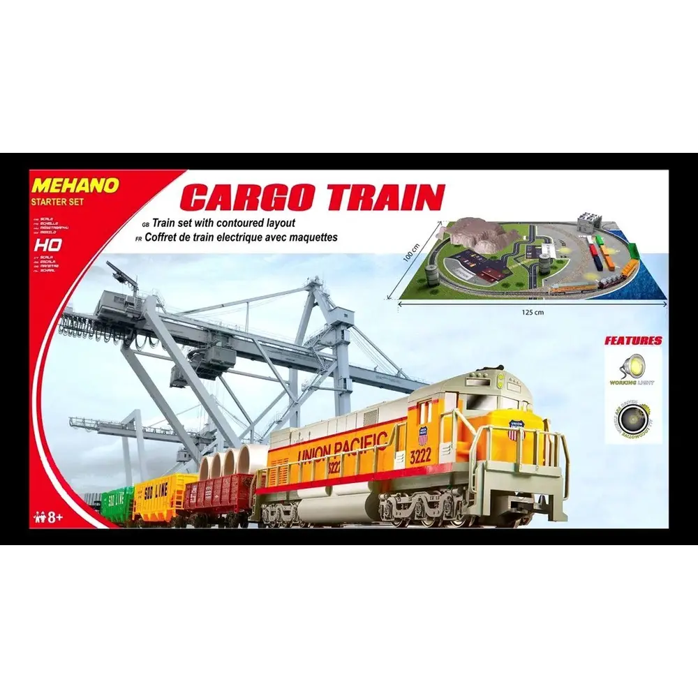 Coffret de départ analogique train de marchandise US - HO 1/87 - MEHANO T113 - Code 100