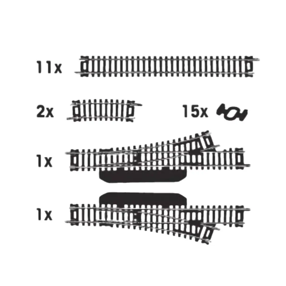 Coffret de voie N°2 - Mehano F102 - HO 1/87 - Code 100 - 2R
