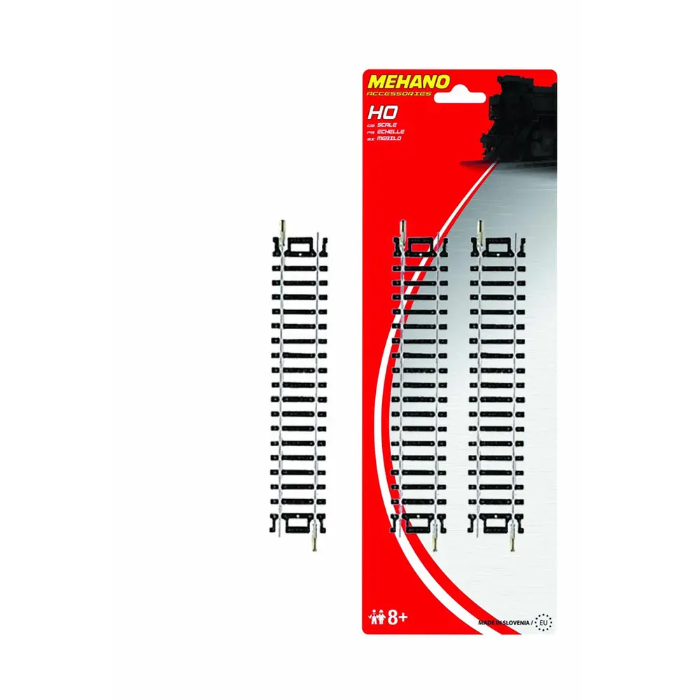 4 rails droits 152,4 mm code 100 - Mehano F238 - HO 1/87 - 2R