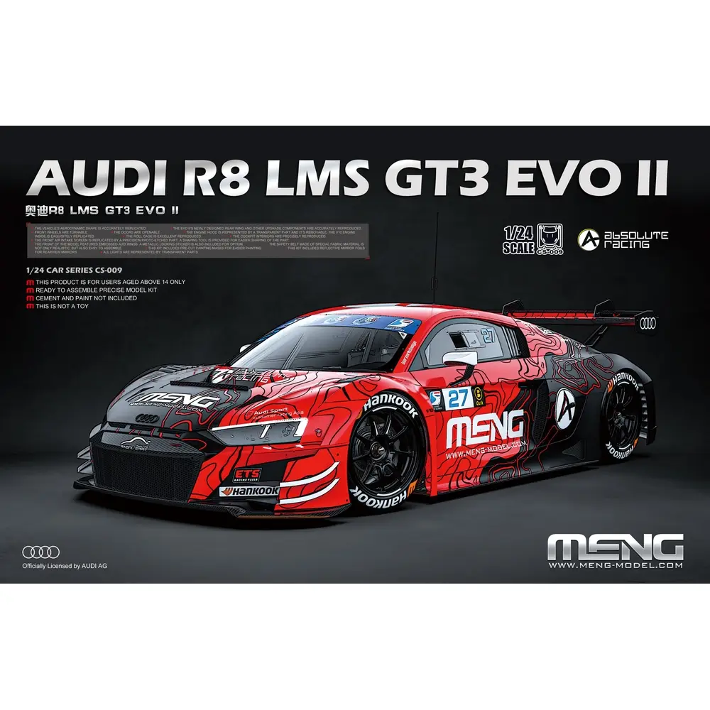 Audi R8 LMS GT3 EVO II - Meng-Model CS-009 - 1/24