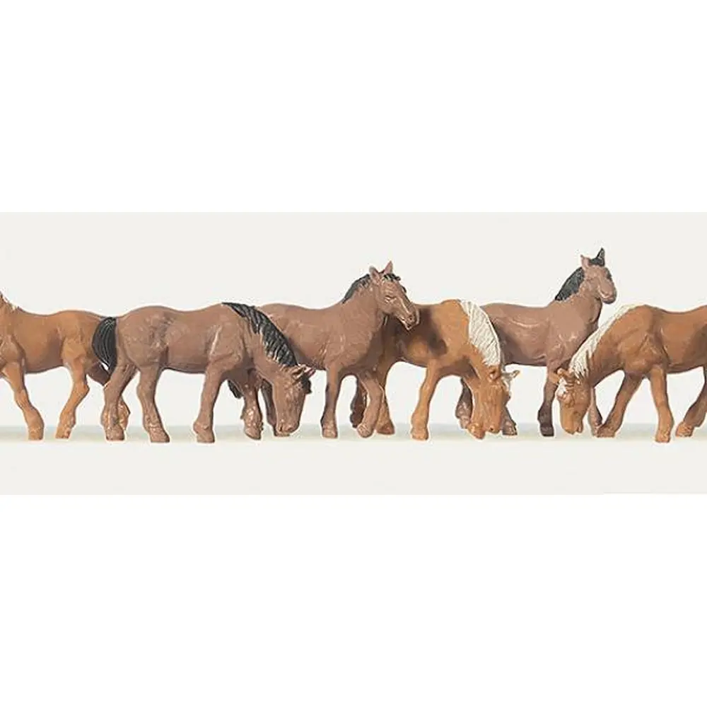 Lot de 6 Chevaux - Merten 0215018 - HO 1/87