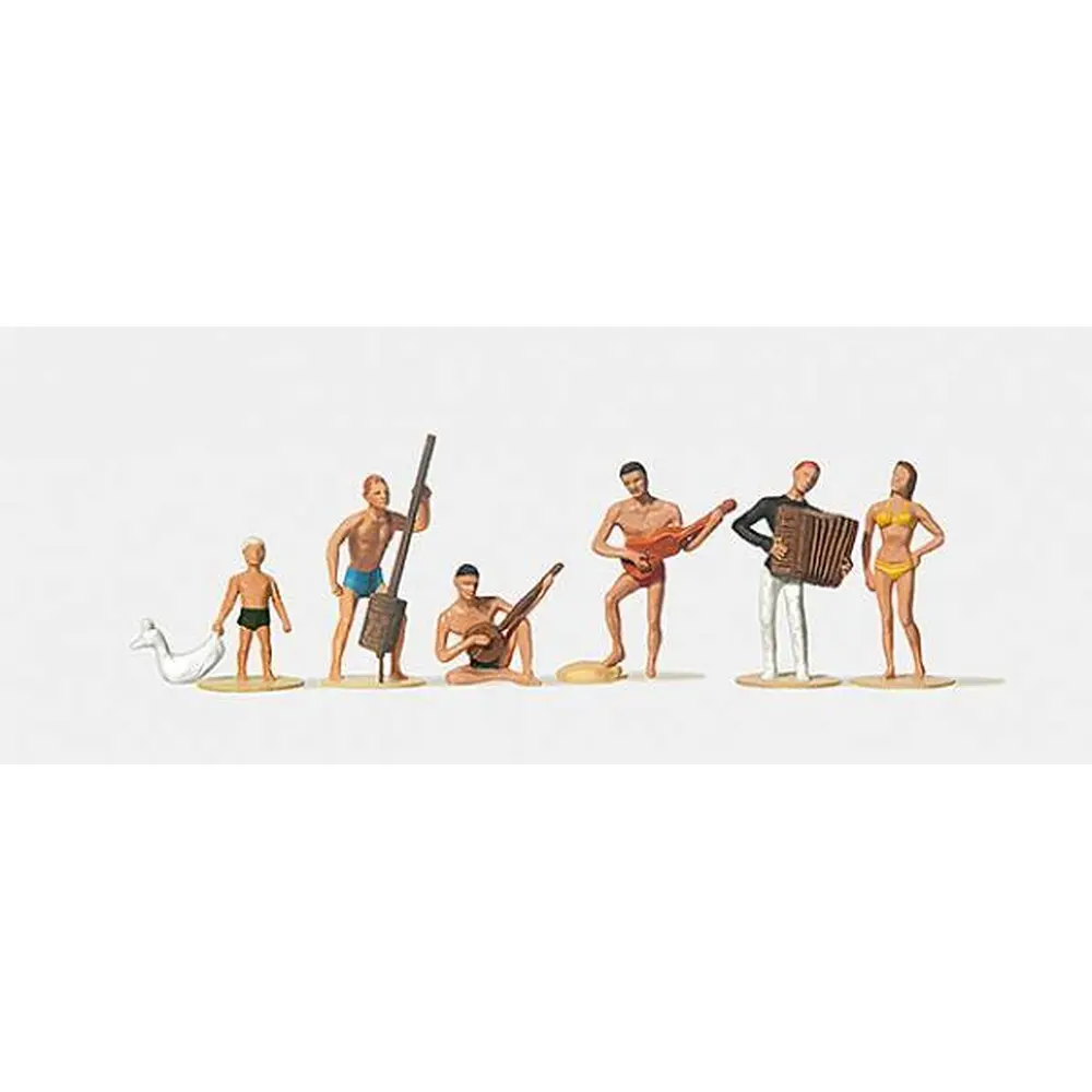 Lot de 6 musiciens sur la plage - Merten 0212174 - HO 1/87