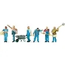 6 paysans en plein travail - MERTEN 0212560 - HO 1/87