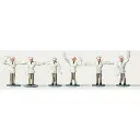 Lot de 6 personnages agents de police Merten 0272252 - pour la circulation - N : 1/160