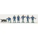 Lot de 6 personnages agents des forces de l'ordre - Merten 0272246 - N 1/160