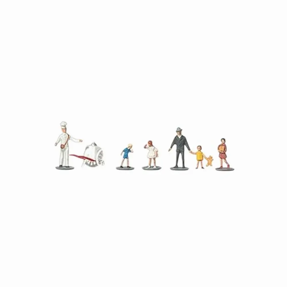 6 personnages vendeur de glaces et passants - Merten 0272203 - N 1/160
