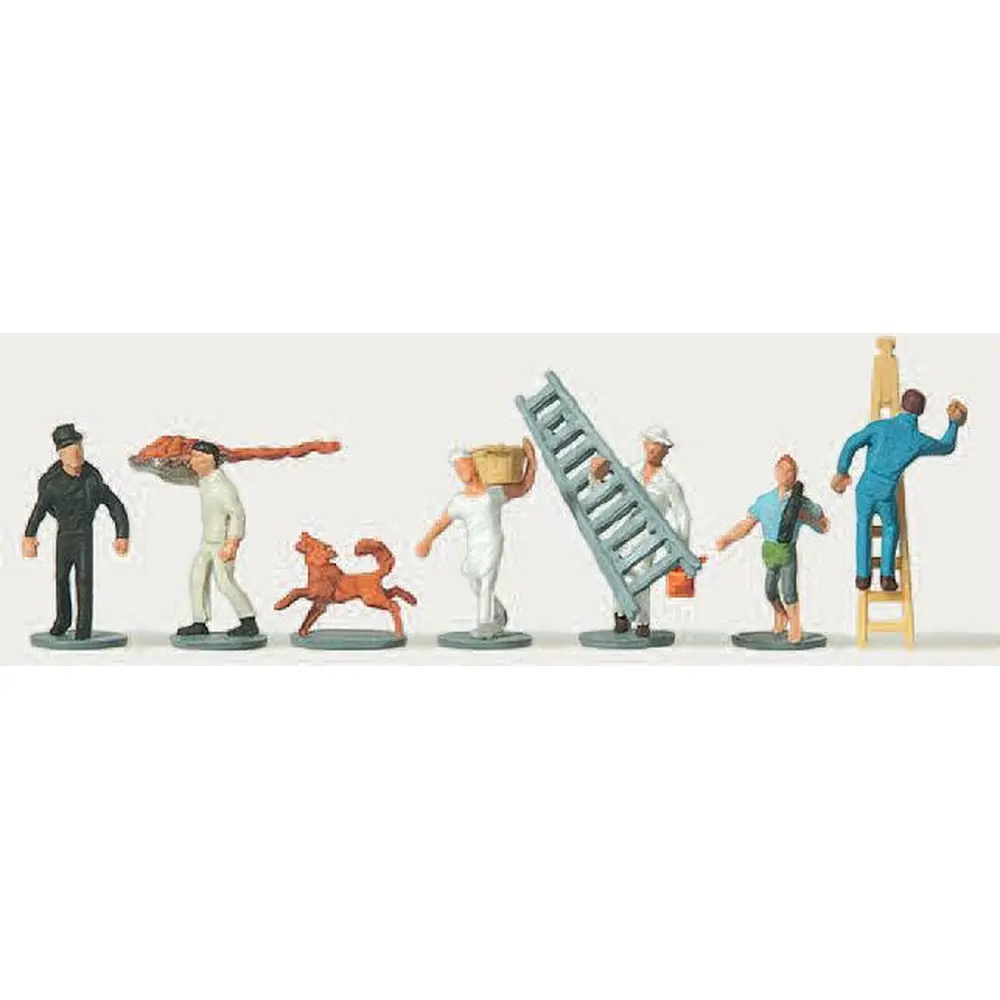 Lot de 6 personnages travailleurs à la ville Merten 0272258 - N : 1/160