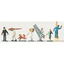 Lot de 6 personnages travailleurs à la ville Merten 0272258 - N : 1/160