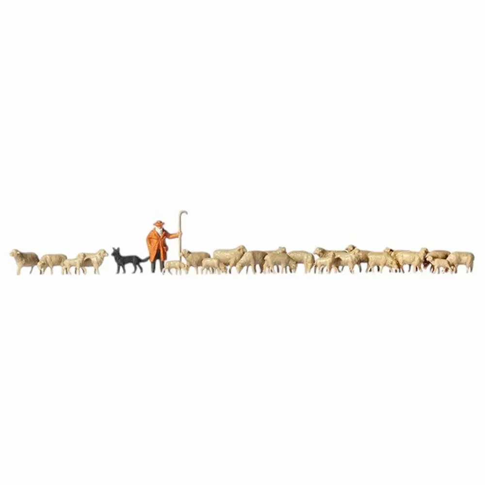 Berger avec son chien et son troupeau de moutons -       Merten 0212583 - HO 1/87