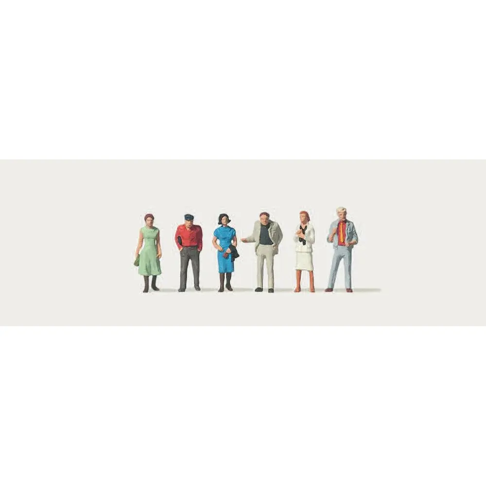 Lot de 6 personnages passants Merten 0282555 hommes et femmes - TT 1/120
