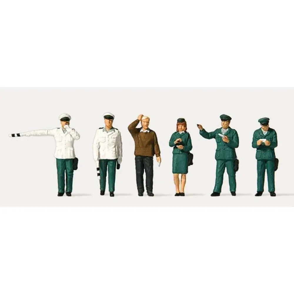 Lot de 6 personnages de la police routière Merten 0282557 - TT 1/120