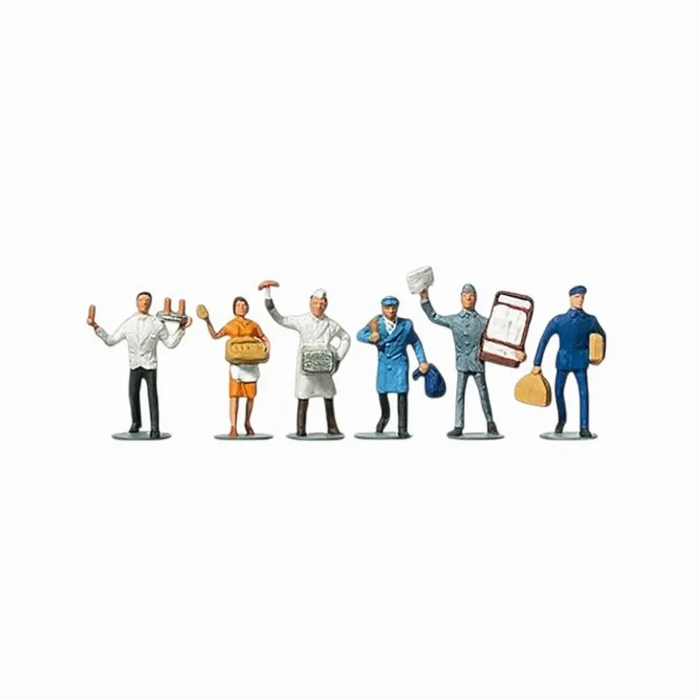 6 vendeurs et porteurs - Merten 0210800 - HO 1/87