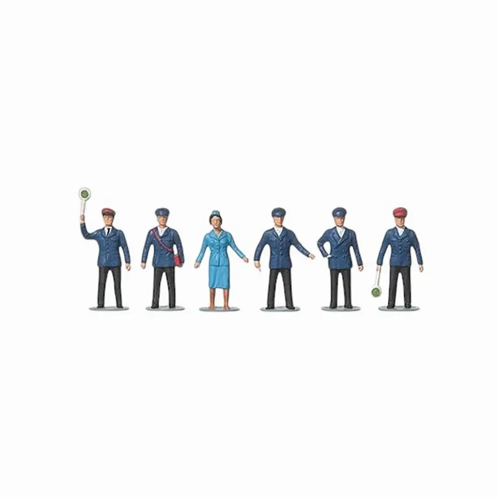 6 personnages "Personnel ferroviaire" - Merten 0210908 - HO 1/87