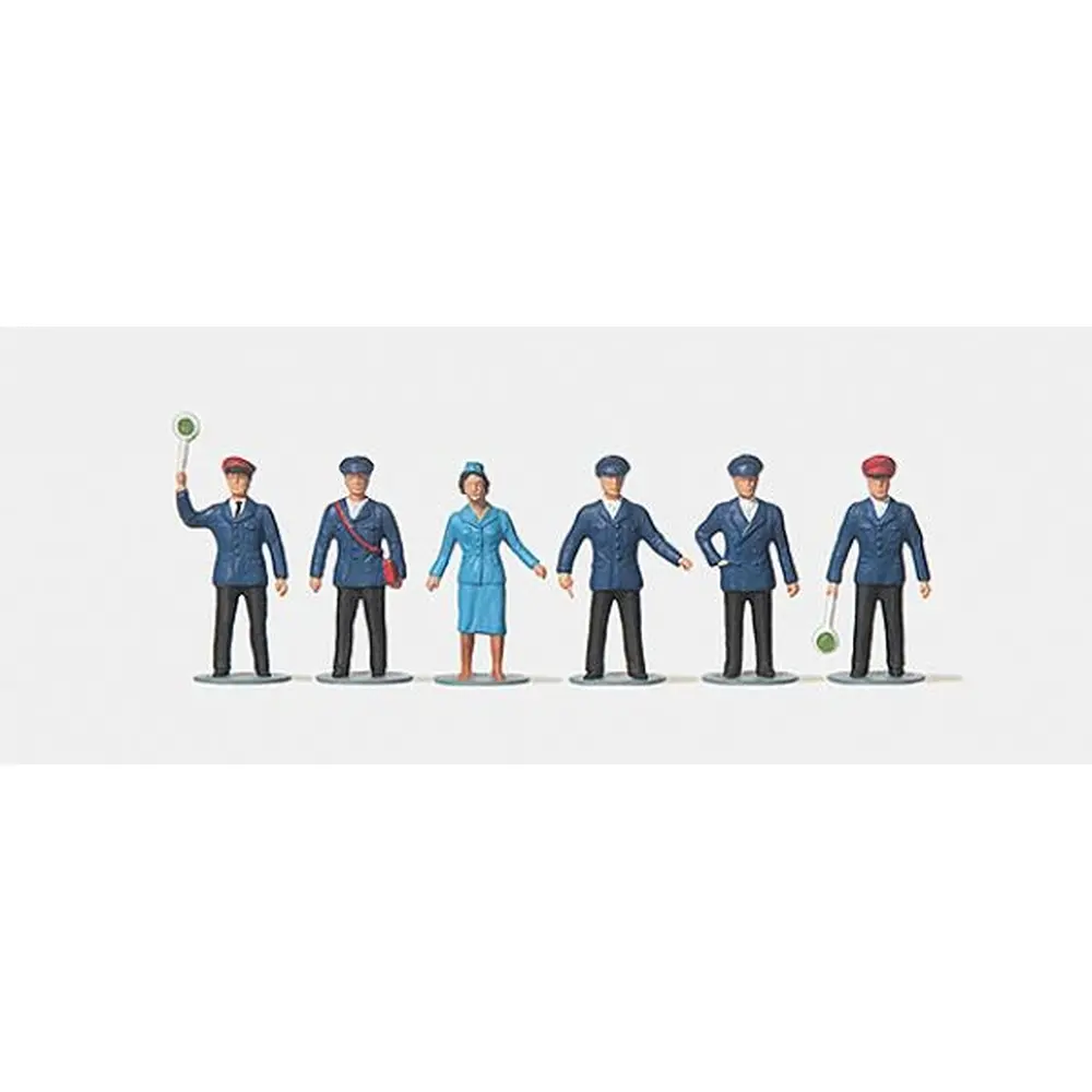 Lot de 6 personnages "Personnel ferroviaire" - Merten 0210908 - HO 1/87