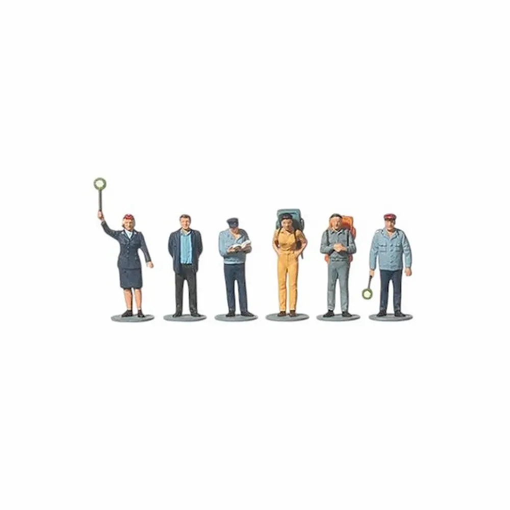 6 personnage "Personnel Ferroviaire" - Merten 0212530 - HO 1/87