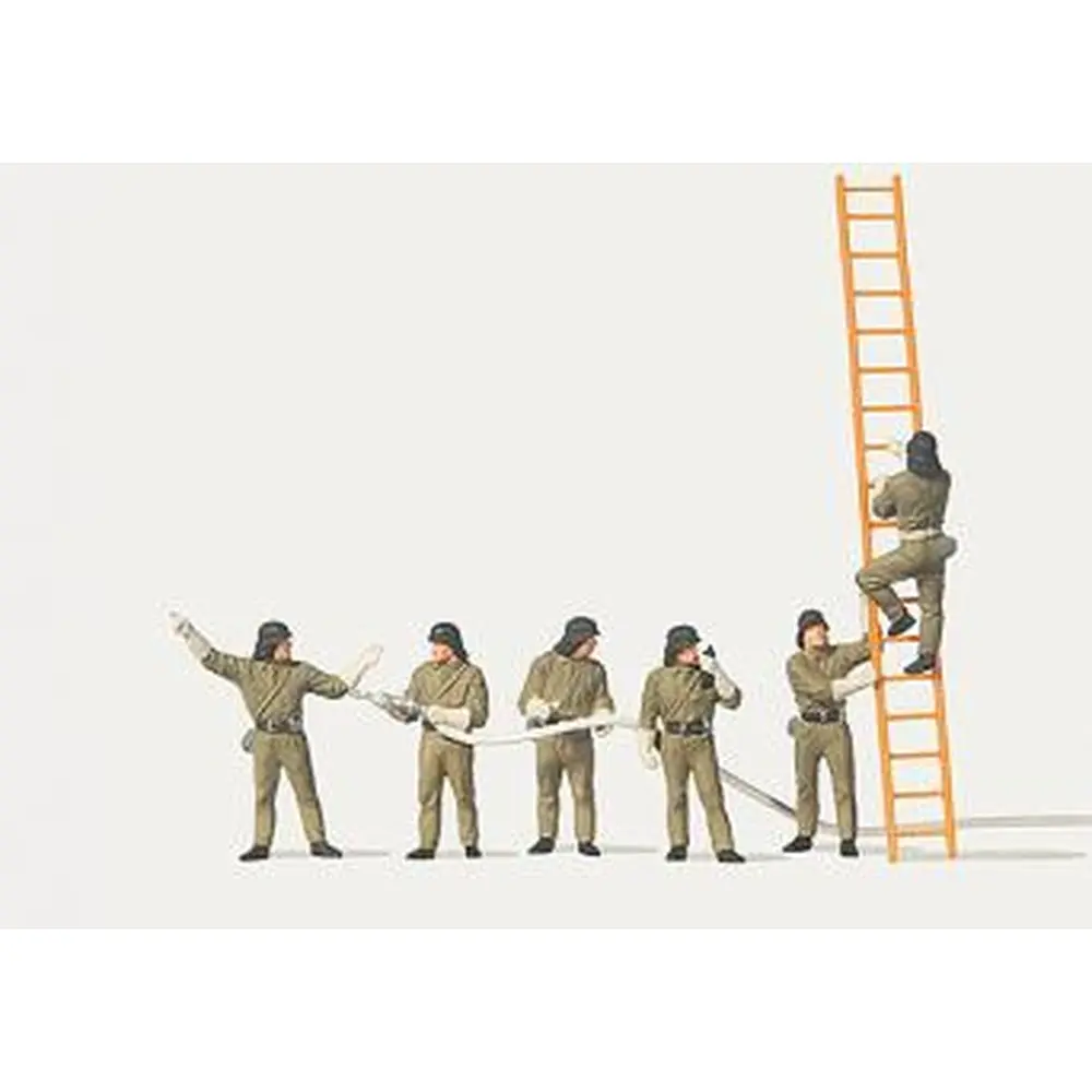 Lot de 6 Pompiers RDA - Merten 0212545 - HO 1/87