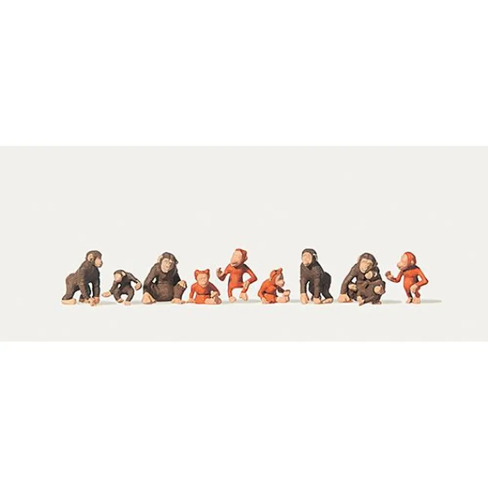 Lot de 10 singes - Merten 0212549 - HO 1/87