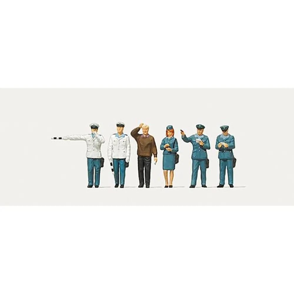 Lot de 6 policiers - Merten 0212557 - HO 1/87
