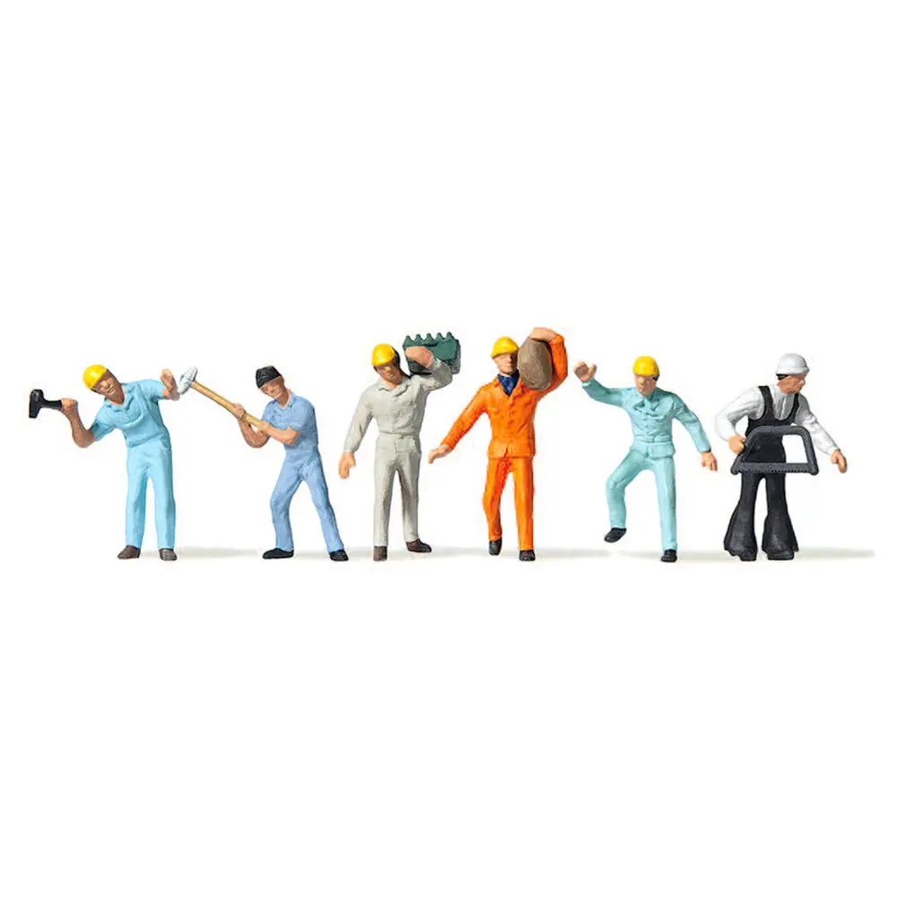 Lot de 6 personnages "Sur le chantier" - Merten 0212577 - HO 1/87