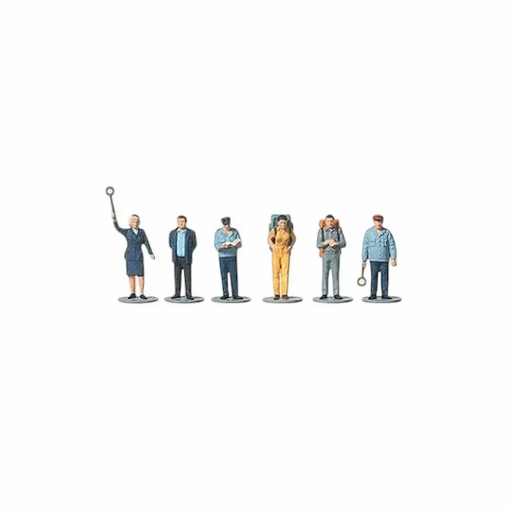 6 personnages : Personnel ferroviaire - Merten 0282530 - TT 1/120