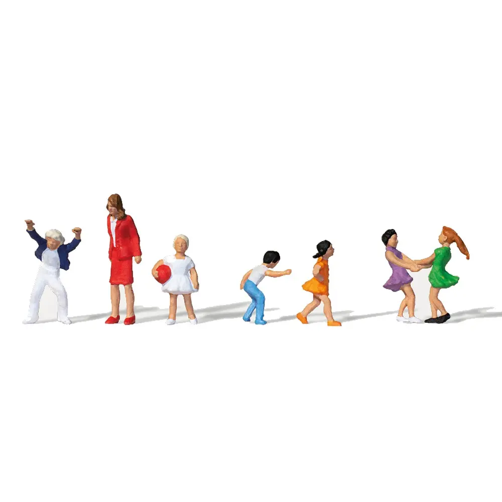 Figurines écoliers et institutrice - Merten 0212590 - HO 1/87