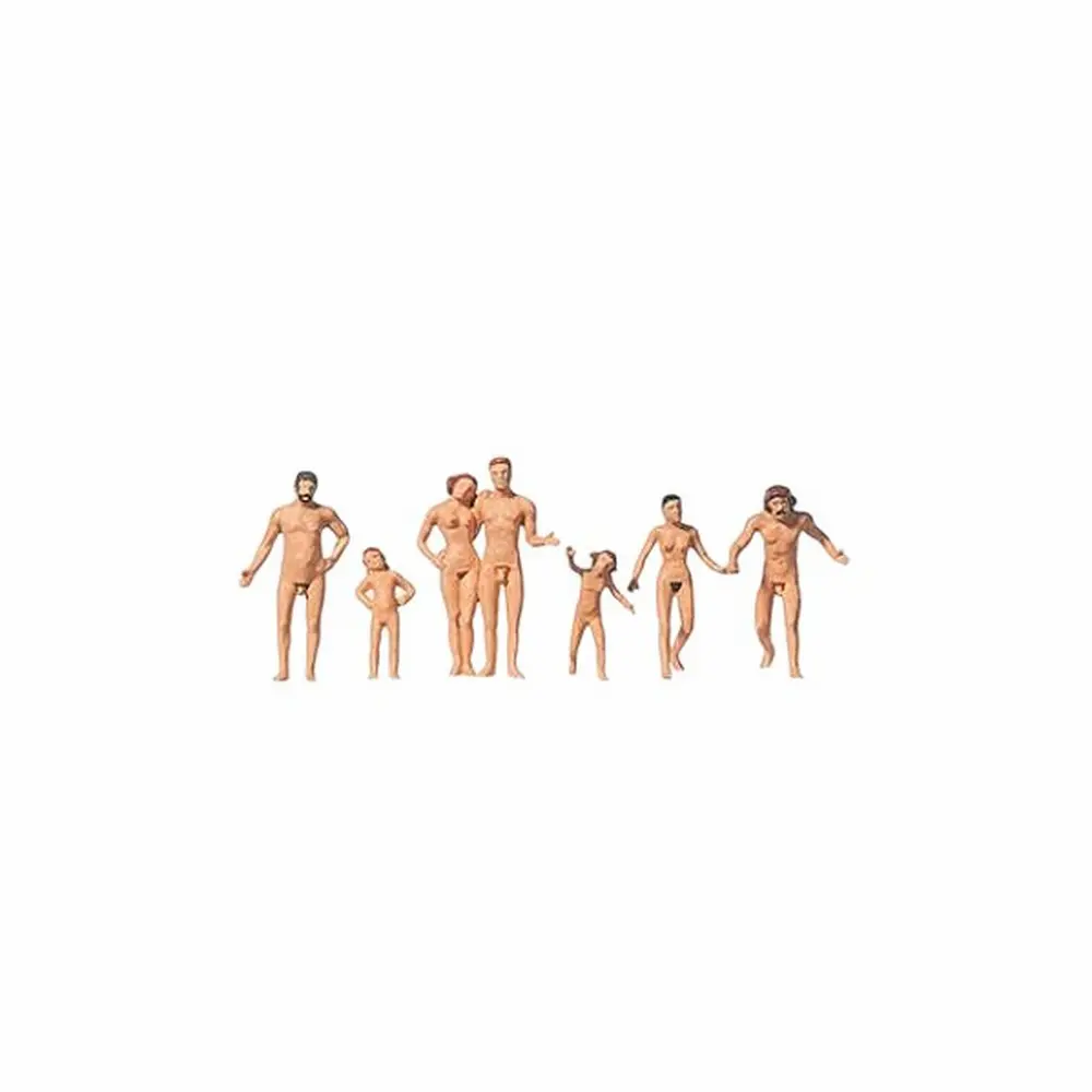 7 personnages "Famille nudiste à la plage" - Merten 0212533 - HO 1/87