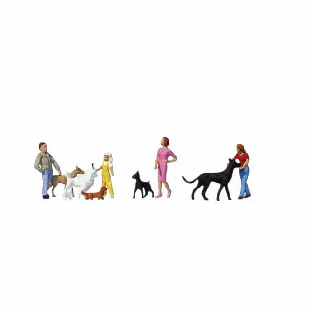 9 personnages "Entrainement des Chiens" - Merten 0212589 - HO 1/87